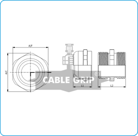 PG & Metric Cable Glands - Drawing