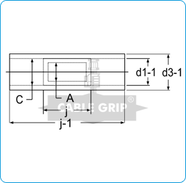 CGI Copper Tubular In-Line Connectors Insulated - Drawing 1