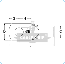 CGI Copper Tubular Terminals Medium Duty - Drawing 1